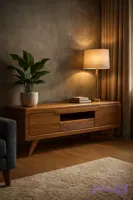 میز تلویزیون مدل کلاسیک تاج دار تمام MDF روکش 3 دهم FRP عرض ۱۶۰ در رنگ بندی متنوع