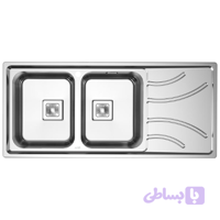 سینک ظرفشویی توکار آلتون کد ST1163 L/R ( ابعاد ۵۲*۱۱۶ )