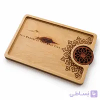 سینی پذیرایی چوبی مدل ترنج