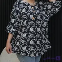 شومیز زنانه خنک مدل الیزه با پارچه سبک تابستانی و آستین سه‌ربع راحت و شیک روزمره