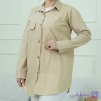 شومیز مانتویی لینن کتان زنانه | خنک، سبک و خوش‌فرم فری سایز تا 44 مناسب استایل روزمره
