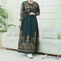 پیراهن پرنسسی بوگاتی زنانه | مجلسی شیک با بند تنظیمی فری سایز 38 تا 48 قد 140