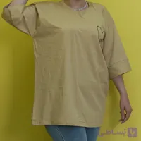 تیشرت لانگ زنانه طرح قلب با پارچه نخ پنبه خنک و تنخور آزاد استایل اسپرت و دخترانه راحت