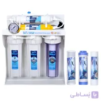 دستگاه تصفیه کننده آب سافت واتر مدل hajibashi-X600N به همراه فیلتر تصفیه کننده آب کد 01 مجموعه 3 عددی