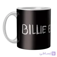 ماگ سرامیکی دسته و داخل سفید BILLIE EILISH FH-2032