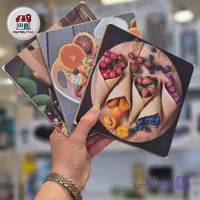 زیر قابلمه مربع چوبی طرحدار