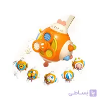 اسباب بازی مونته‌سوری ۶ کاره نوزاد طرح خرگوش