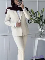 کت تک زنانه lady کرم استخونی کد050 | Outlet collection