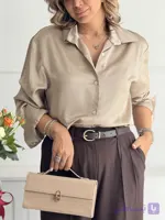 شومیز زنانه Satin بژ | outlet collection
