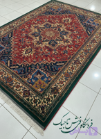 فرش ۷۰۰ شانه آکریلیک نقشه هریس لاکی سبز