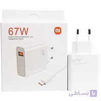 کابل و کلگی شارژر XIAOMI مدل 67W ویژگی 100% اورجینال با پک