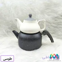 کتری قوری دسته دار چدنی (گرانیتی) ضمانت دار