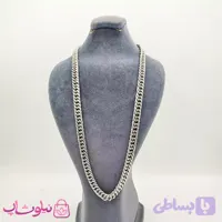 گردنبند مردانه کارتیه استیل نقره ای کد 499