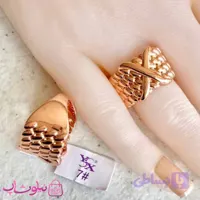 انگشتر زنانه بزرگ YSX مدل X رزگلد کد 39