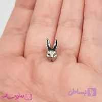 پیرسینگ گوش استیل مدل کانگورو نقره ای رنگ کد 100