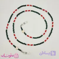 بند عینک دستساز برند N&SH مدل مهره های ریز سبز و قرمز کد 200