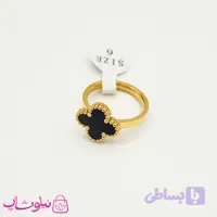 انگشتر دخترانه طرح ونکلیف مشکی کد 1291