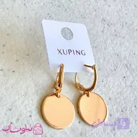 گوشواره زنانه آویز ژوپینگ مدل پولک یا سکه آینه ای کد 3991