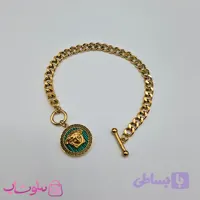 دستبند زنانه ورساچه مدل شیر سبز برجسته کد 2592