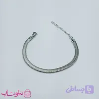 دستبند هرینگبون نقره ای رنگ مدل نرم عرض 8 میل کد 941