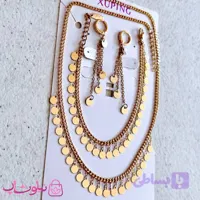 سرویس زنانه ژوپینگ مدل پولکی (آویزهای دایره) کد 3000