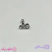 پیرسینگ گوش طرح سه نگین دایره ای کد 31