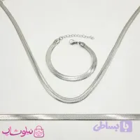 گردنبند/ دستبند/ پابند هرینگبون تخت سیلور ضخامت 6 میل