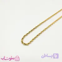 زنجیر طنابی زنانه گلد استیل نازک 45 سانت کد 1791