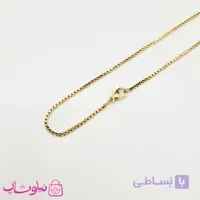 زنجیر زنانه مدل ونیزی ایتالیایی استیل طلایی 45 سانت عرض 2 میل