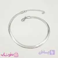 پابند دخترانه استیل مدل زنجیر ماری نقره ای کد 119