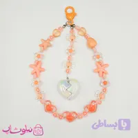 آویز کیف، گوشی، جاکلیدی دستساز برند N&SH مدل ستاره نارنجی کد 190
