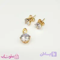 نیم ست زنانه مینیمال ژوپینگ مدل نگین دایره سفید کد 420