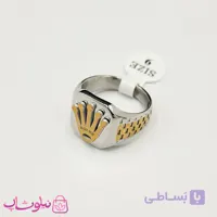 انگشتر مردانه استیل طرح رولکس رنگ طلایی نقره ای کیفیت مستر کد 750