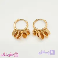 گوشواره آویز دخترانه ژوپینگ مدل سکه ای (پولکی) طلایی رنگ کد 599