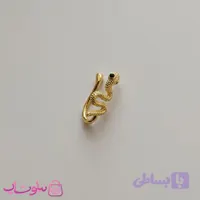 پیرسینگ فیک بینی یا گوش طرح مار نگیندار طلایی کد 849