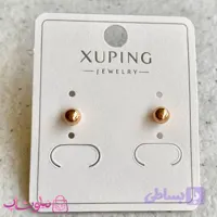 گوشواره میخی زنانه ژوپینگ مدل گوی ریز طلایی قطر 2 میل کد 2191