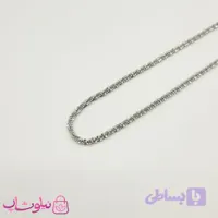 زنجیر گردنبند زنانه مدل خاویاری استیل نقره ای کد 1391