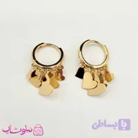 گوشواره آویزدار حلقه ای زنانه ژوپینگ مدل قلب کد 599