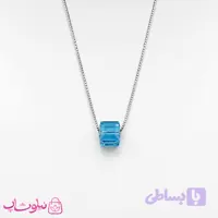 گردنبند زنانه نقره سواروسکی با کریستال آبی کد 1700