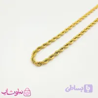 زنجیر طنابی مردانه گلد استیل ضخیم 60 سانت کد 2691