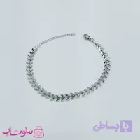دستبند زنانه طرح گندم نقره ای رنگ کد 792