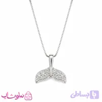 گردنبند زنانه نقره ظریف وارداتی عیار 925 مدل دم وال تک وزن 1/760 گرم