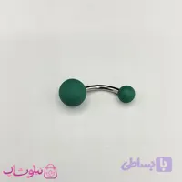 پیرسینگ ناف استیل رنگی مدل سبز کد ۵۲