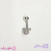 پیرسینگ ناف مدل میکی موس سفید صورتی کد 269