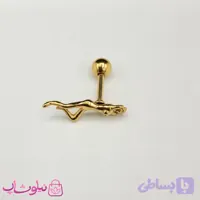 پیرسینگ گوش رنگ طلایی مدل رقص باله کد 110
