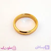 حلقه یا رینگ ساده طلایی ژوپینگ عرض 4 میل کد 230