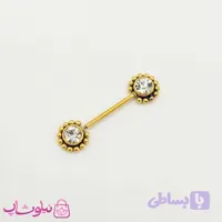 پیرسینگ سینه (نیپل) نگیندار طلایی کد 998