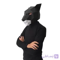 ماسک صورت اوریگامی مدل پلنگ سیاه