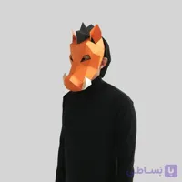 ماسک نیم صورت اوریگامی خوک
