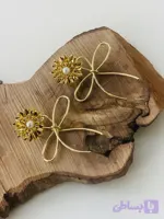 گوشواره طرح گل و پاپیون